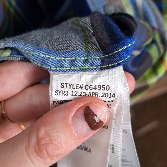 Marmot Blue Green Plaid Casual Classic Button Up Shirt Size Large - Picture 4 of 6